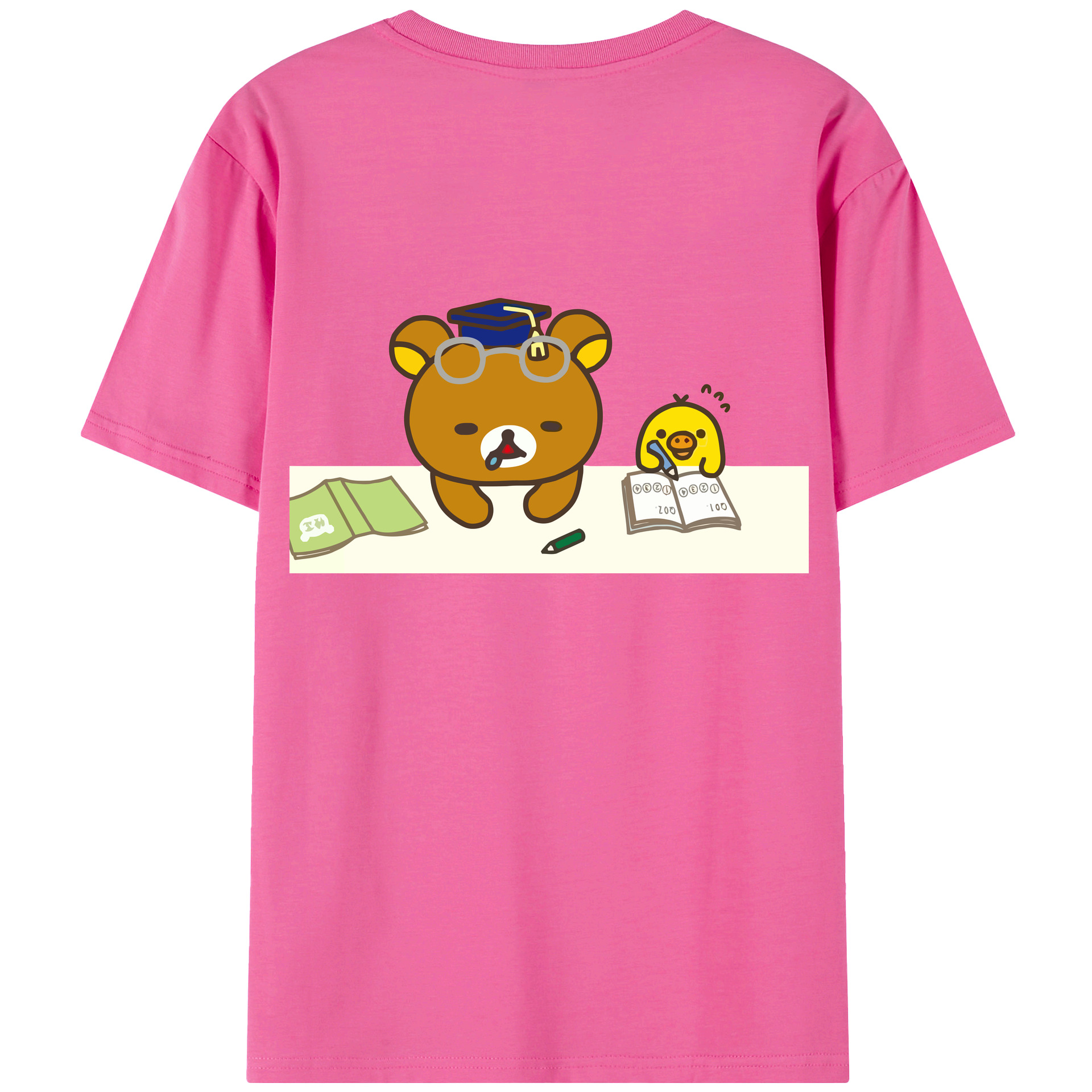 （画像用） リラックマ リラックマ キイロイトリ Rilakkuma Korilakkuma Kiiroitori レディース半袖Tシャツ(バックプリント)